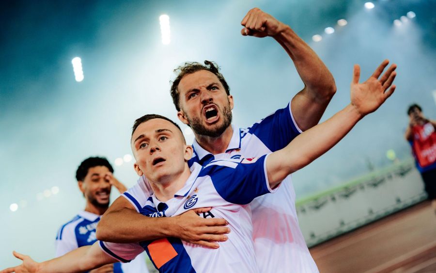 Jubel nach dem Derby